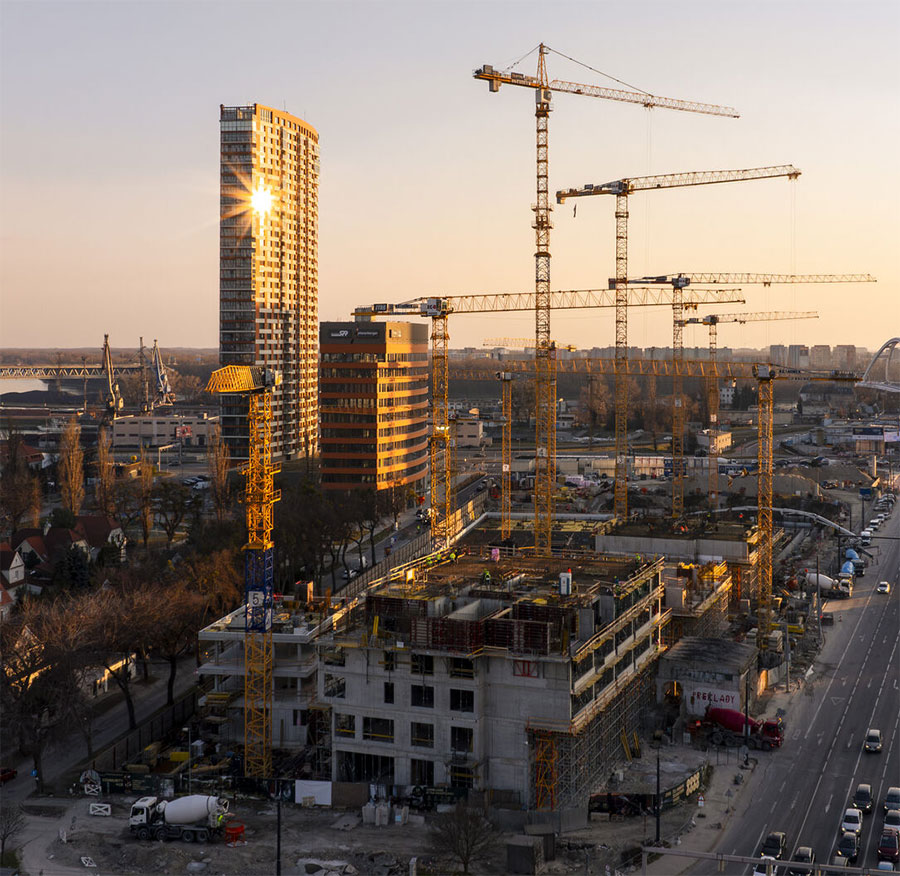 Sécurité renforcée sur le projet Downtown Yards à Bratislava avec Kranimex